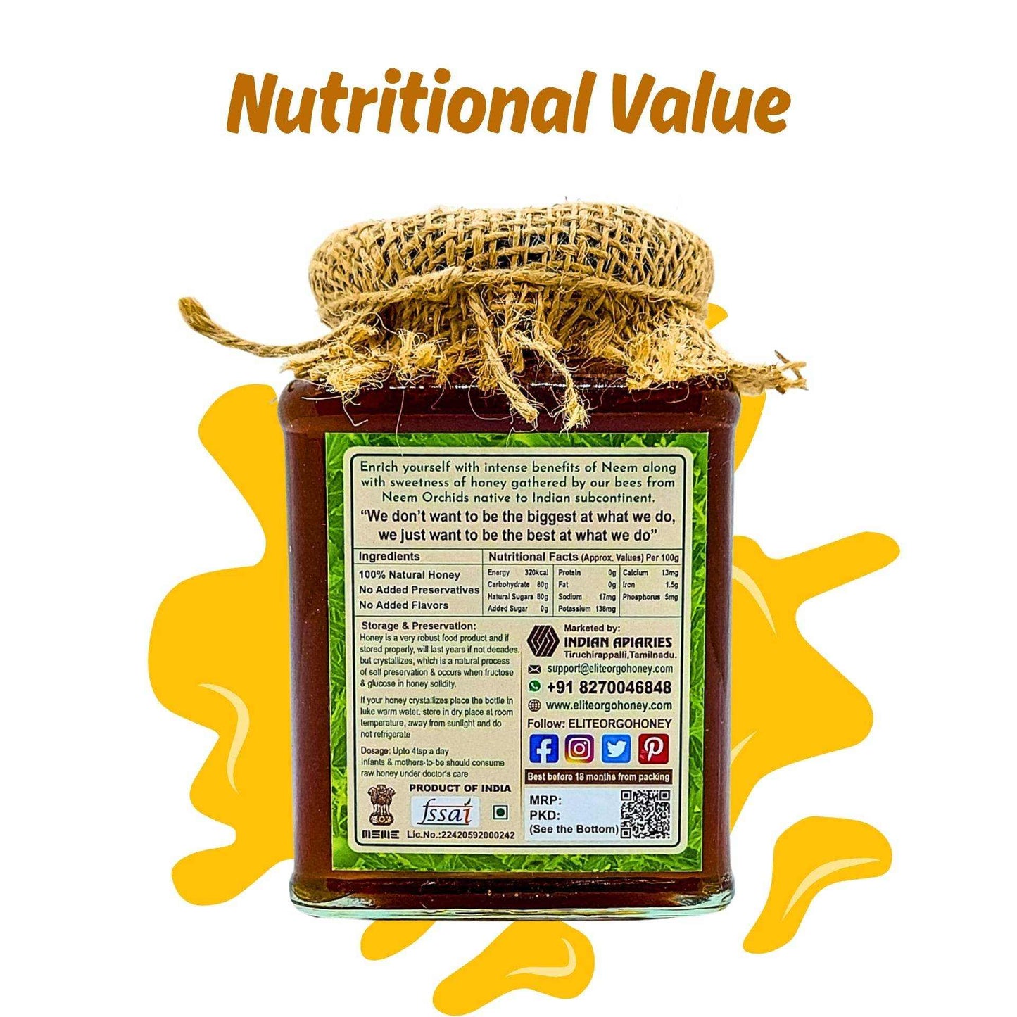 Pure Neem Honey from Elite OrgoHoney β Raw, Organic, and Unprocessed
