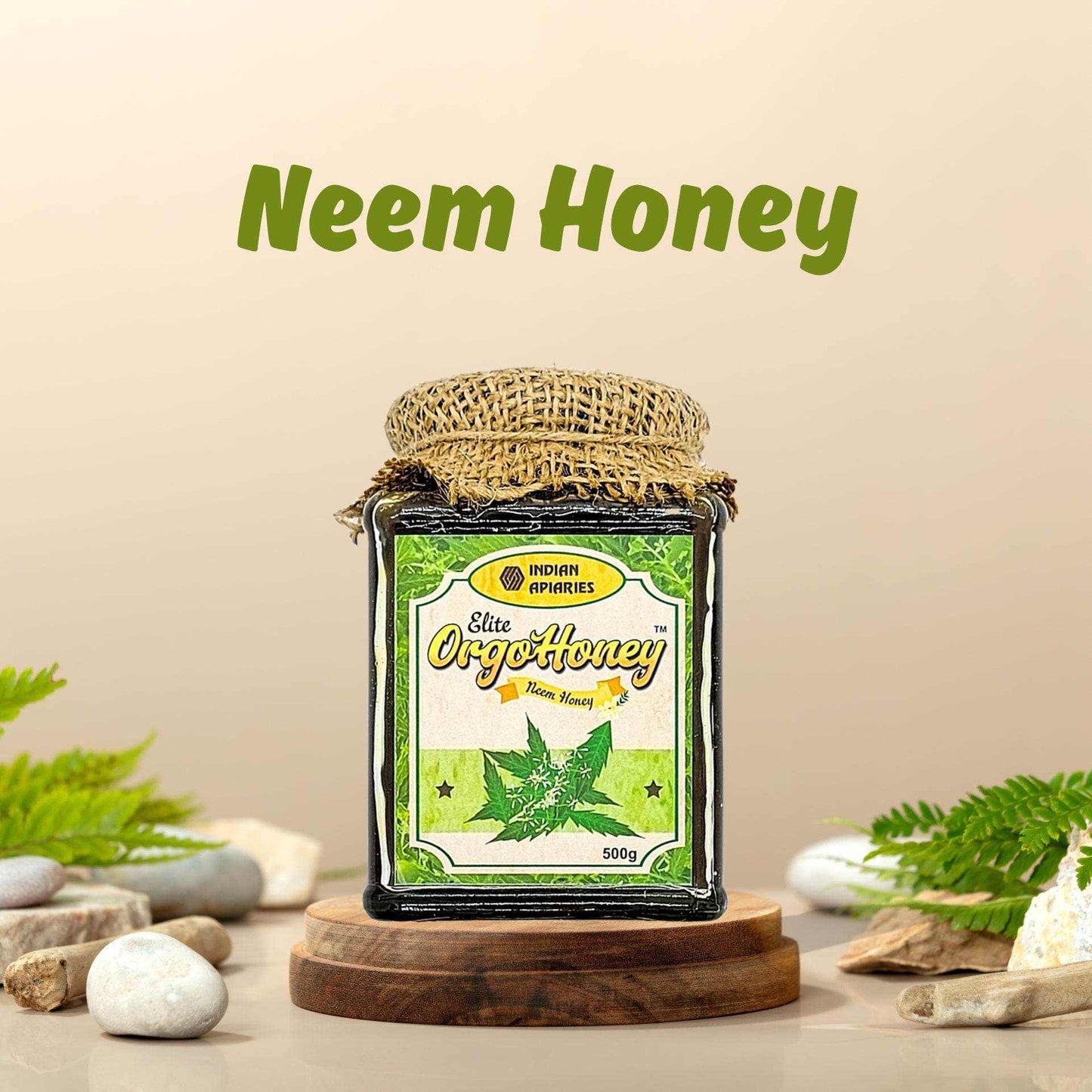 Elite OrgoHoney Neem Honey Jar β 100% Pure and Organic Natural Sweetener